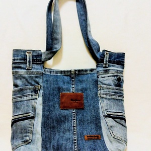  Újrahasznosított farmer táska - Meska.hu