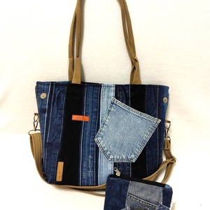  Újrahasznosított farmer táska - Meska.hu