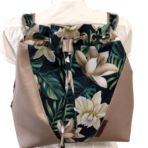 Fehér liliom/pezsgő színű fényes műbőr Variálható Design Táska - táska & tok - variálható táska - Meska.hu