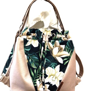 Fehér liliom/pezsgő színű fényes műbőr Variálható Design Táska - táska & tok - variálható táska - Meska.hu