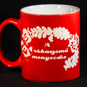 Magyar népi motívumos-Rókaszemű mennyecske-homokgravirozott bögre - otthon & életmód - konyhafelszerelés, tálalás - tálalás - bögre & csésze - Meska.hu