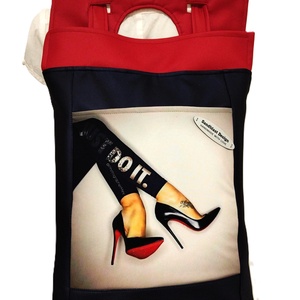 Metál kék  cipelők kézitáska/ hátizsák /óriás shopper - táska & tok - kézitáska & válltáska - kézitáska - Meska.hu