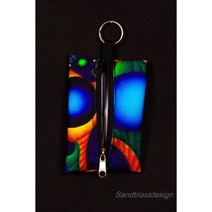 Kék Narancs körök motívumos    vízhatlan gyöngyvászon zsepi tartók, vagy bármi tartók, Táska & Tok, Kulcstartó & Táskadísz, Kulcstartó, Varrás, MESKA