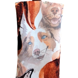 Cuki állat mintás Vidám kutyák  vízhatlan gyöngyvászon zsepi tartók, vagy bármi tartók - táska & tok - kulcstartó & táskadísz - kulcstartó - Meska.hu