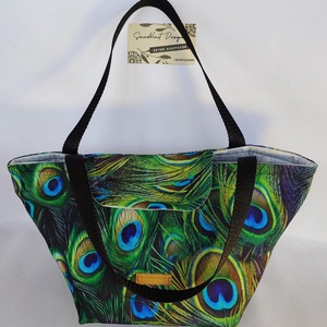 Páva tol motívumos ebédhordó kistáska-Több minta!, Táska & Tok, Uzsonna- & Ebéd tartó, Szendvics csomagoló, Varrás, MESKA