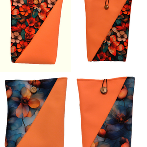 Qulling virágok/piros steppelt gyöngyvászon-Könyvtok/tablet-tok csomag - könyv & zene - könyvtok - Meska.hu