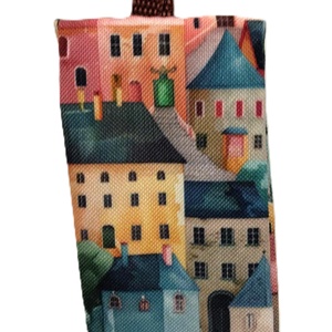 Cuki házikó vízhatlan gyöngyvászon zsepi tartók, vagy bármi tartók - táska & tok - kulcstartó & táskadísz - kulcstartó - Meska.hu