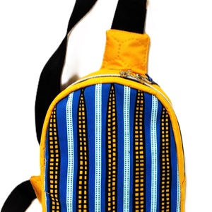 Afrika varázsa Mini hátizsák lila-sárga minta motívummal- TÖBB MINTA! - táska & tok - kézitáska & válltáska - vállon átvethető táska - Meska.hu