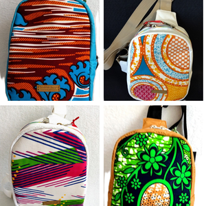 Afrika varázsa Mini hátizsák lila-sárga minta motívummal- TÖBB MINTA! - táska & tok - kézitáska & válltáska - vállon átvethető táska - Meska.hu