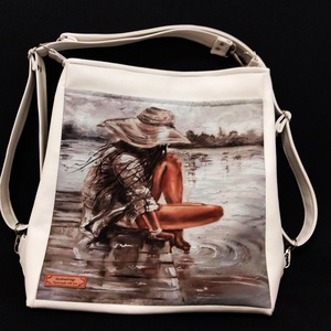 Elegáns fehér ökobőr  multifunkciós táska, Táska & Tok, Variálható táska, Varrás, MESKA