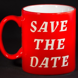 Save the date homokgravírozott bögre - Meska.hu
