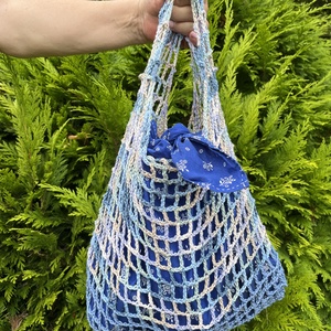 Horgolt bevásárlótáska, cekker  - táska & tok - bevásárlás & shopper táska - shopper, textiltáska, szatyor - Meska.hu