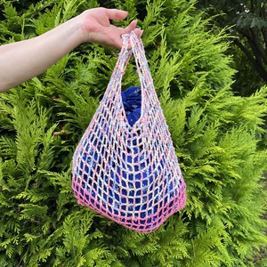 Horgolt bevásárlótáska, cekker  - táska & tok - bevásárlás & shopper táska - shopper, textiltáska, szatyor - Meska.hu