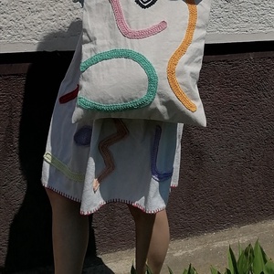 Vonalmintás tote bag - Meska.hu