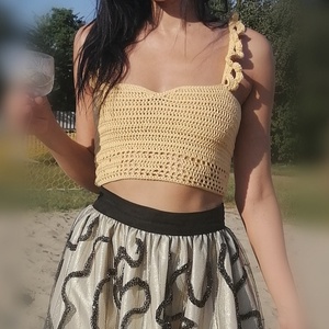 Nyári halványsárga bralette - Meska.hu