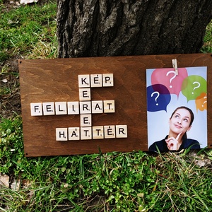 Egyedi scrabble kép - fehér műanyag kerettel - otthon & életmód - dekoráció - fali és függő dekoráció - betű & név - Meska.hu