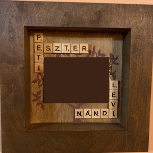 egyedi scrabble kép - fa keretben - otthon & életmód - dekoráció - kép & falikép - táblakép - Meska.hu