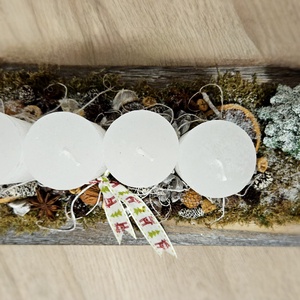 Natúr adventi asztaldísz - karácsony - adventi díszek - adventi koszorú - Meska.hu