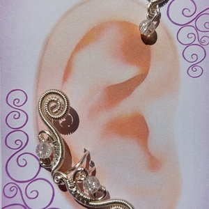 Fülgyűrü szett hegyikristállyal, Ékszer, Fülbevaló, Fülgyűrű, Ékszerkészítés, MESKA