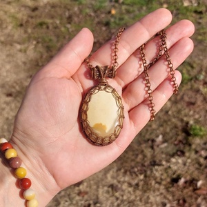 Mokait jáspis nyaklánc - ékszer - nyaklánc - medálos nyaklánc - Meska.hu