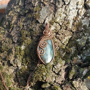 Labradorit medál , Ékszer, Nyaklánc, Medálos nyaklánc, Ékszerkészítés, Fémmegmunkálás, MESKA