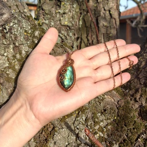 Labradorit medál  - ékszer - nyaklánc - medálos nyaklánc - Meska.hu