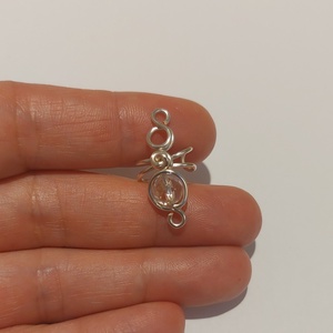 Fülgyűrű hegyikristállyal - ékszer - ékszerszett - Meska.hu