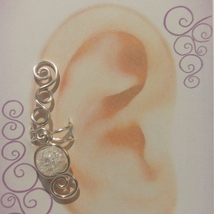 Fülgyűrű hegyikristállyal, Ékszer, Ékszerszett, Ékszerkészítés, MESKA