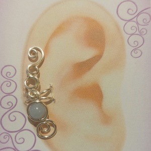 Fülgyűrű angelittel - Meska.hu