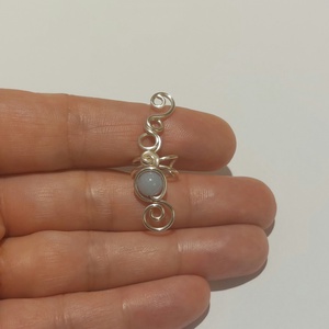 Fülgyűrű angelittel - ékszer - ékszerszett - Meska.hu