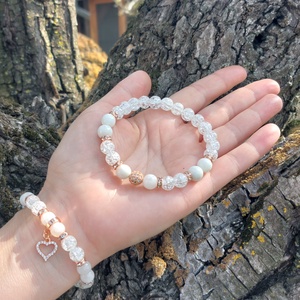 Holdkő és hegyikristály karkötő � választható dísszel, Ékszer, Karkötő, Ásványkarkötő, Ékszerkészítés, MESKA