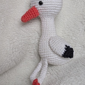 Horgolt gólya - játék & sport - plüssállat & játékfigura - madár - Meska.hu