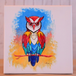 Totemállatok kép sorozat - művészet - festmény - akril - Meska.hu