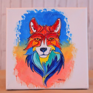 Totemállatok kép sorozat - művészet - festmény - akril - Meska.hu