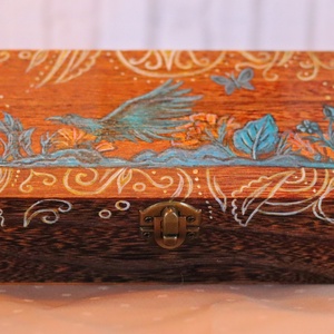 kézzel festett fadobozka - Meska.hu