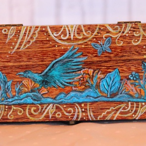 kézzel festett fadobozka - ékszer - ékszertartó - ékszerdoboz - Meska.hu