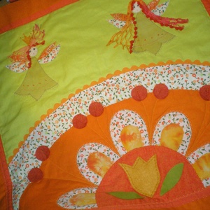 Tündéres falikép 80x80 cm, Otthon & Életmód, Babaszoba, gyerekszoba, Falvédő gyerekszobába, Patchwork, foltvarrás, MESKA