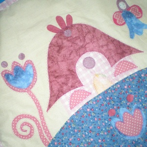 Tündéres falikép 70x70 cm, Otthon & Életmód, Babaszoba, gyerekszoba, Falvédő gyerekszobába, Patchwork, foltvarrás, MESKA