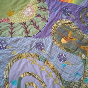 Tündérkert falikép, 200 x 300 cm, Otthon & Életmód, Babaszoba, gyerekszoba, Falvédő gyerekszobába, Patchwork, foltvarrás, MESKA