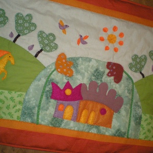 Lovas falikép, lányos, 150 x 70 cm - otthon & életmód - babaszoba, gyerekszoba - falvédő gyerekszobába - Meska.hu