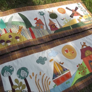 Keskeny falikép, hajós-tavas 150 x 60 cm - otthon & életmód - babaszoba, gyerekszoba - falvédő gyerekszobába - Meska.hu