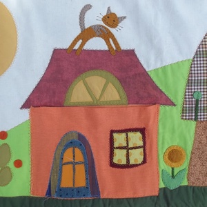 Keskeny falikép, hajós-tavas 150 x 60 cm - otthon & életmód - babaszoba, gyerekszoba - falvédő gyerekszobába - Meska.hu
