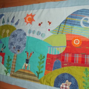 Manós falvédő, 160 x 80 cm, Otthon & Életmód, Babaszoba, gyerekszoba, Falvédő gyerekszobába, Patchwork, foltvarrás, MESKA
