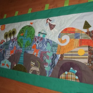 Fiús falvédő, autós, pecás 160 x 70 cm - otthon & életmód - babaszoba, gyerekszoba - falvédő gyerekszobába - Meska.hu