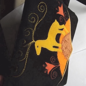 Szarvasos kistáska, Táska & Tok, Kézitáska & válltáska, Válltáska, Varrás, Patchwork, foltvarrás, MESKA