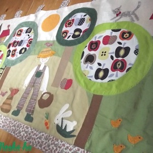 Kertes-almafás falikép 120x60 cm - otthon & életmód - babaszoba, gyerekszoba - falvédő gyerekszobába - Meska.hu