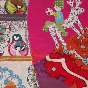 Mesefalvédő, élénk, telt színekkel 160x80 cm - otthon & életmód - babaszoba, gyerekszoba - falvédő gyerekszobába - Meska.hu