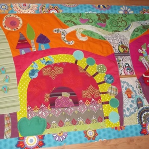 Mesefalvédő, élénk, telt színekkel 160x80 cm - otthon & életmód - babaszoba, gyerekszoba - falvédő gyerekszobába - Meska.hu