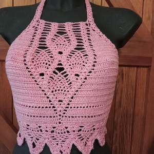 Horgolt top - ruha & divat - női ruha - top - Meska.hu