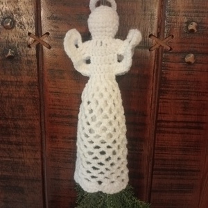 Karácsonyfa csúcsdísz, Karácsony, Adventi díszek, Adventi asztaldísz, Horgolás, MESKA